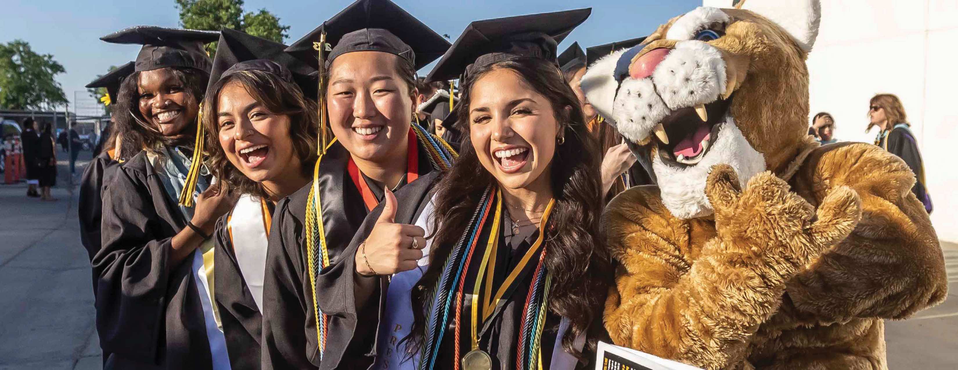 ASO Leaders and Cougie at Commencement